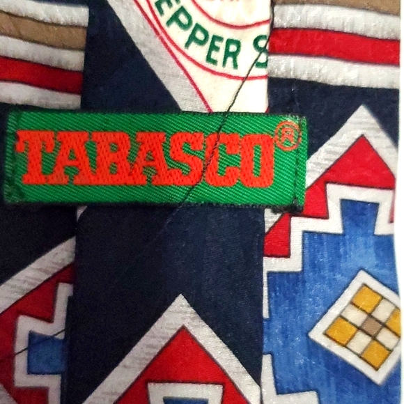 Tabasco Aztec Print Career Silk Tie - Picture 5 of 6